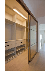 Линейная гардеробная комната с дверями купе Шымкент